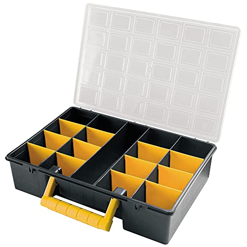 Cassetta porta minuteria in resina colore nero/giallo 7 scomparti - E.D.  Shop